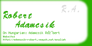 robert adamcsik business card